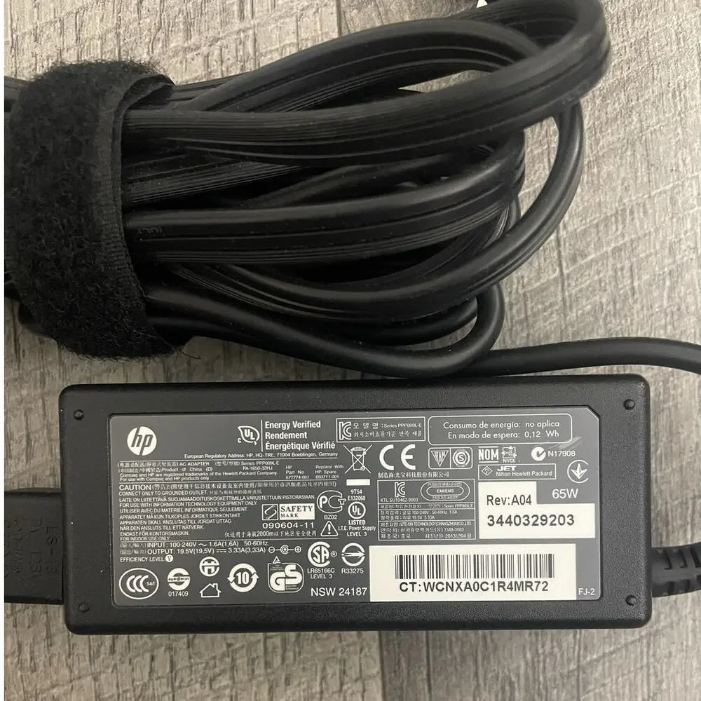 HP 65W AC Adapter Charger 19.5V 3.33A PPP009L-E PA-1650-32HJ Power‎